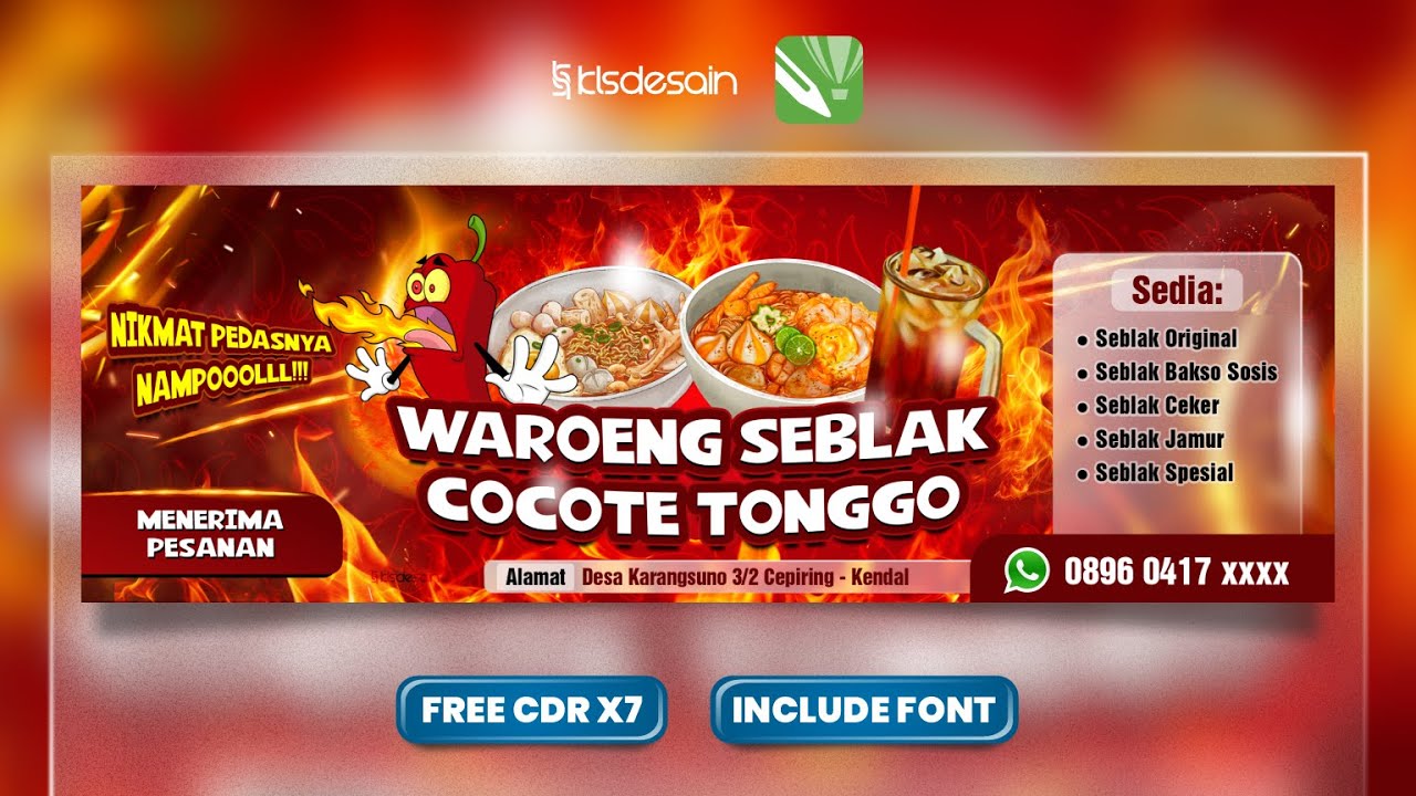 Desain Banner Warung Seblak 