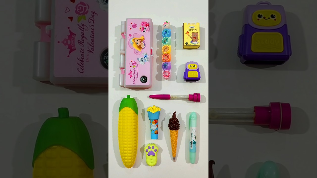 Creative Stationery Items, Geometry Box, Sharpener, Erasner, Pen 