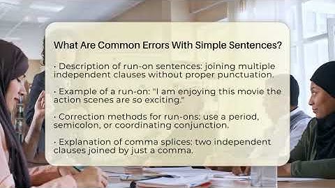 What Are Common Errors With Simple Sentences? - The Language Library