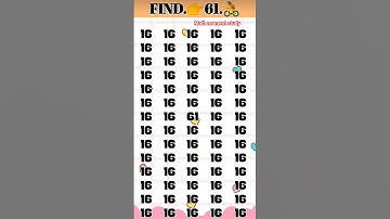 Find 👉 61 odd number puzzle 🧩 #quiz #challenge #quiztime #iqtest #puzzle #find #ढूंढो