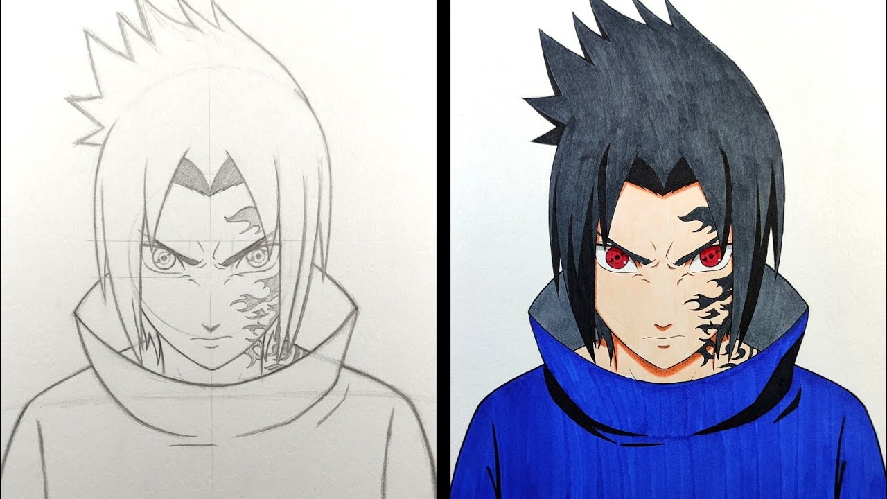 naruto#sasuke #drawing, how to draw sasuke