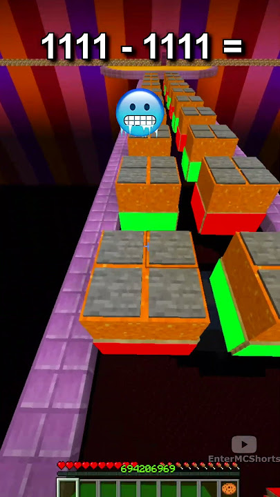 Minecraft Squid Game Glass Bridge At Different Blocks😰😰😰
