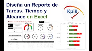Diseña un Reporte de Tareas, Tiempo y Alcance en Excel