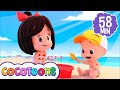 Vamos a la playa 🏖️ Canciones infantiles de Cleo y Cuquin | Cocotoons