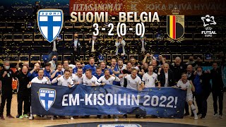 Highlights Suomi-Belgia 3-2 (0-0) 13.4.2021 UEFA Futsal EURO qualifications