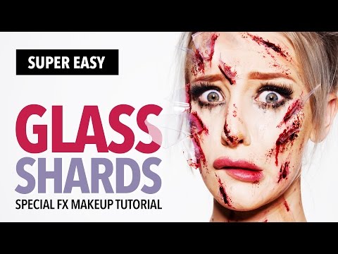 Glass shards special fx makeup tutorial