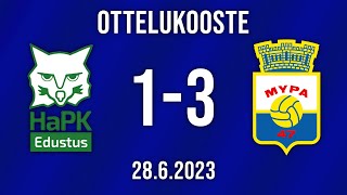 Ottelukooste Hapk 1-3 Mypa 1-1 28.6.2023