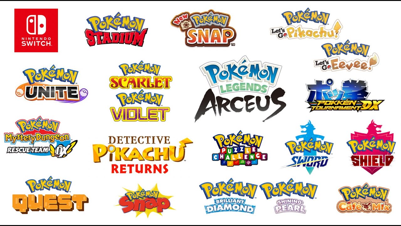 All Pokemon games on Nintendo Switch
