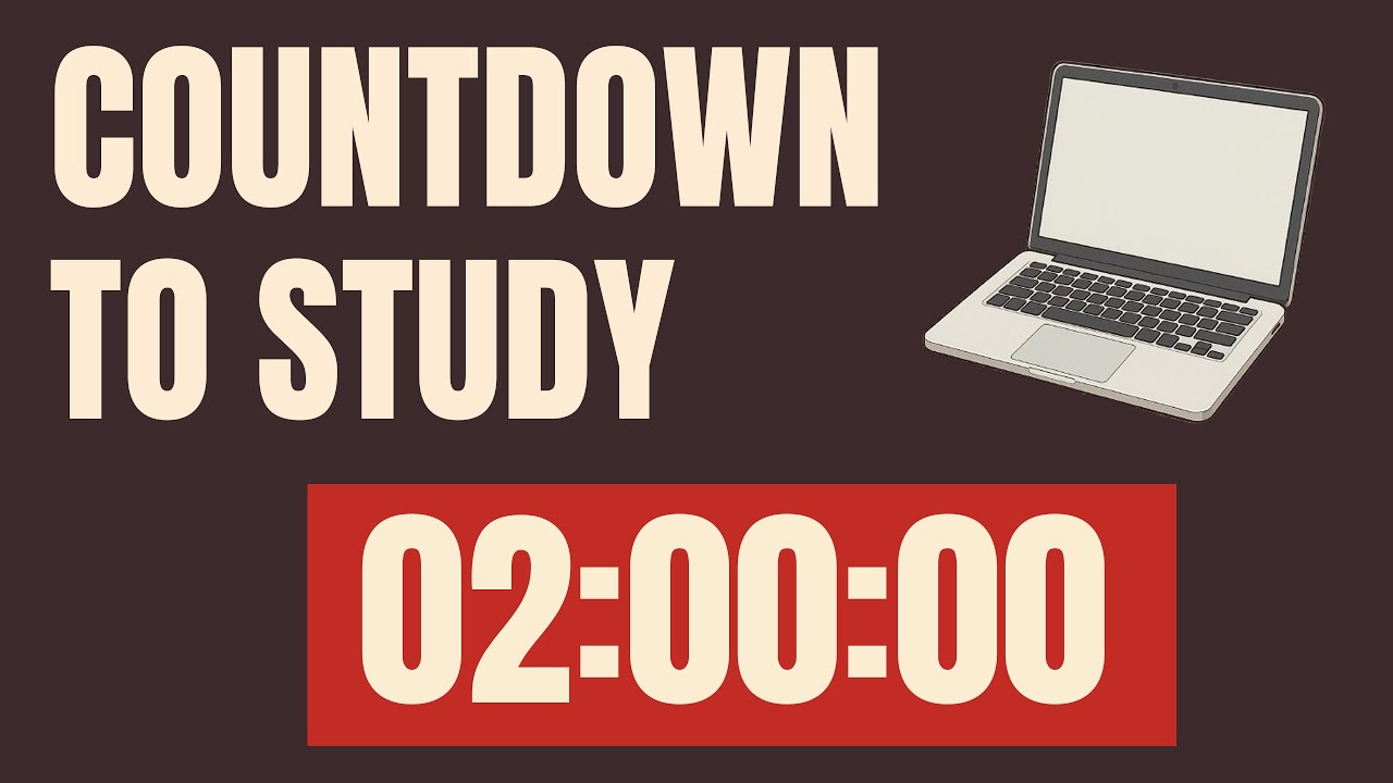 2 Hour Study Timer | Deep Focus | No Music Timer - YouTube