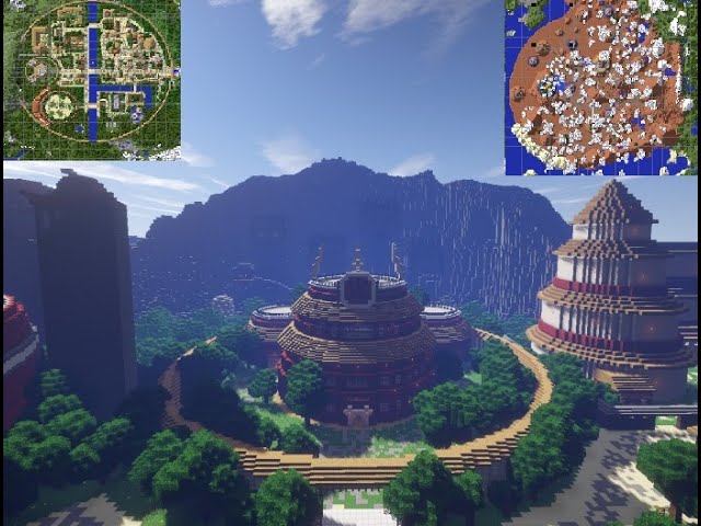 Minecraft: MAPA NARUTO TODAS VILAS - NARUTO GUERRA 3 !!! 
