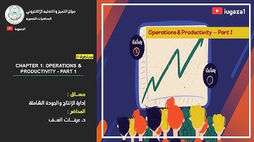 المحاضرة1:الفصل الأول العمليات والإنتاجية ج1/Lecture 1: Chapter1: Operations & Productivity-Part 1