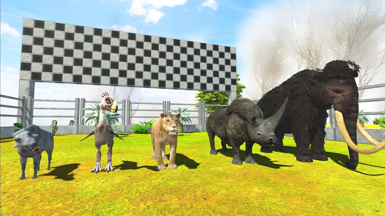 NEW PREHISTORIC MAMMALS SPEED RACE IN THE FOREST - Animal Revolt Battle Simulator