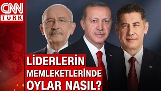 Cumhurbaşkanı adaylarının memleketlerinde oylar nasıl?