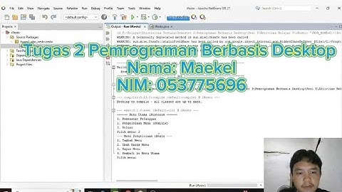 Tugas 2 Pemrograman Berbasis Desktop Universitas Terbuka| Membuat Aplikasi Resto Sederhana 