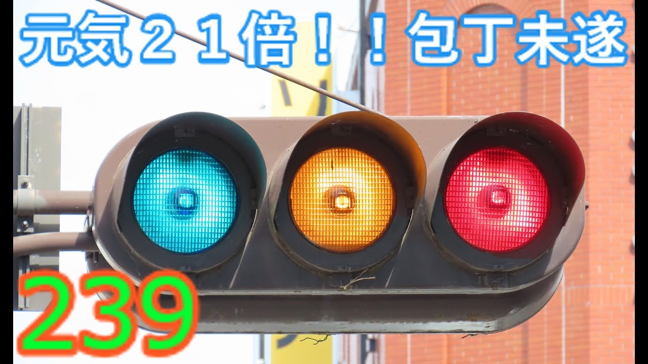 交通信号機編239】元気21倍！！包丁未遂！！（更新済み） - YouTube