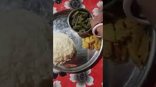 Today's dinner thali #short #bengalfoodvlog #dinner #dinnerideas #dinnerrecipe #suchanakitchen&vlogs