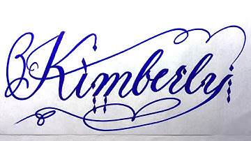Kimberly Name Signature Calligraphy Status | #moderncalligraphy #cursive #YearofYou #kimberly