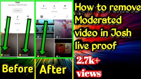 How to remove moderated video in Josh | live proof | remove copyright claim in Josh video |