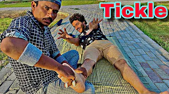 ASMR FEET TICKLE THERAPY FOR RELAXATION : Amazing laugh reaction