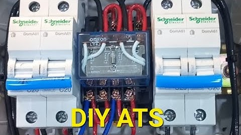DIY ATS -automatic transfer switch using Omron LY4J pole relay