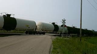 caleb and papa saw a train at victory road in Luna pier Michigan