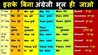 बिलकुल Zero से अंग्रेजी बोलना सीखें/ Pronoun word List/ Most Useful Daily Use Words/Daily vocabulary screenshot 5