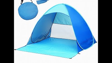 how to fold the pop up beach tent