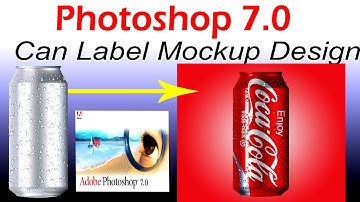 How to can label mockup design in photoshop 7