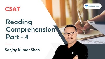 Reading Comprehension | Part - 4 | CSAT | Reading Comprehension in 5 Days | Sanjay Kumar Shah