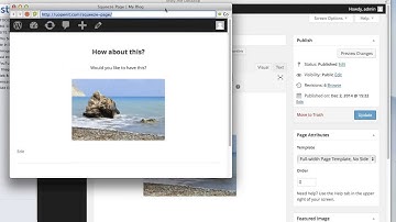 How to create a Squeeze Page or Landing Page for Free in Wordpress