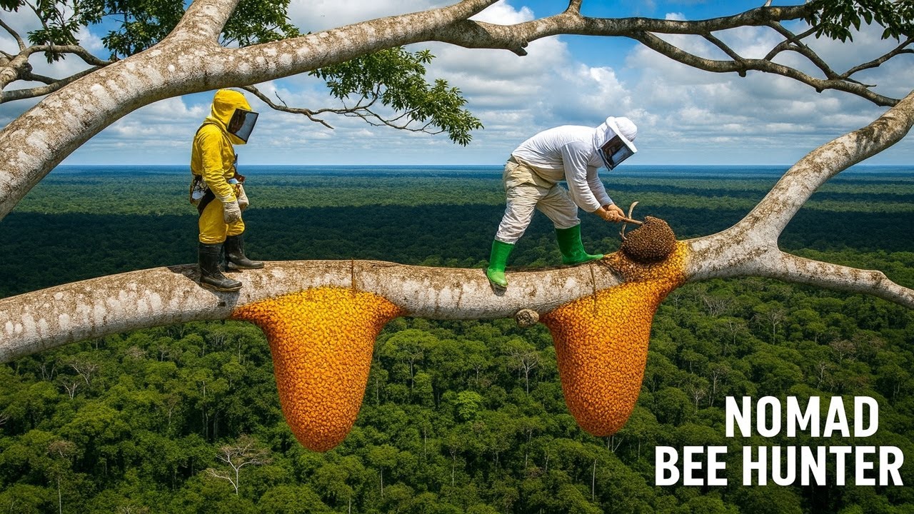 extreme wild honey hunt harvesting 2 honeycombs from a... Hunting Giant Wild Honey: Discover and Harvest Wild Honey at Incredible ...