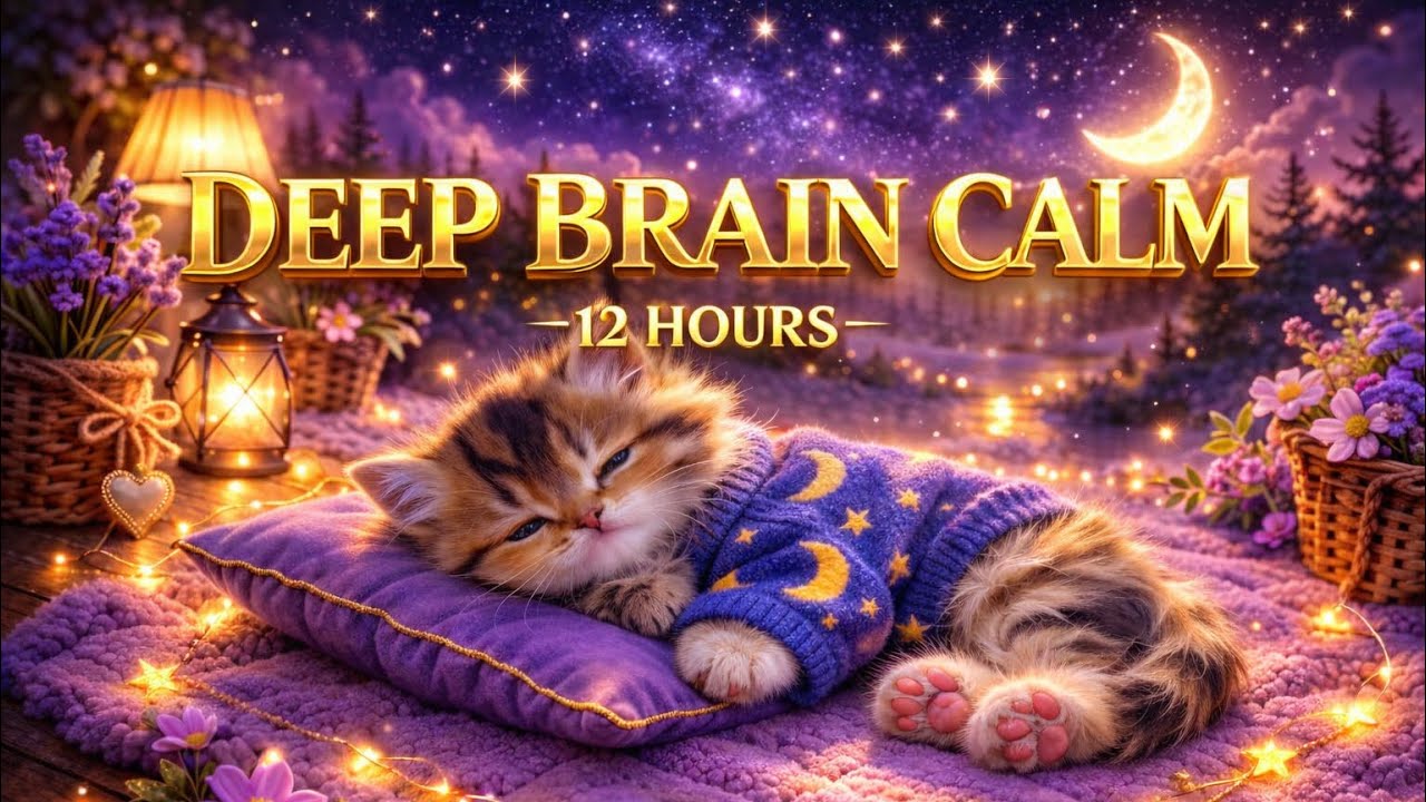 12 Hours Mozart Sleep Music for Cats 🐱✨ Calms the Nervous System & Deep Brain Relaxation