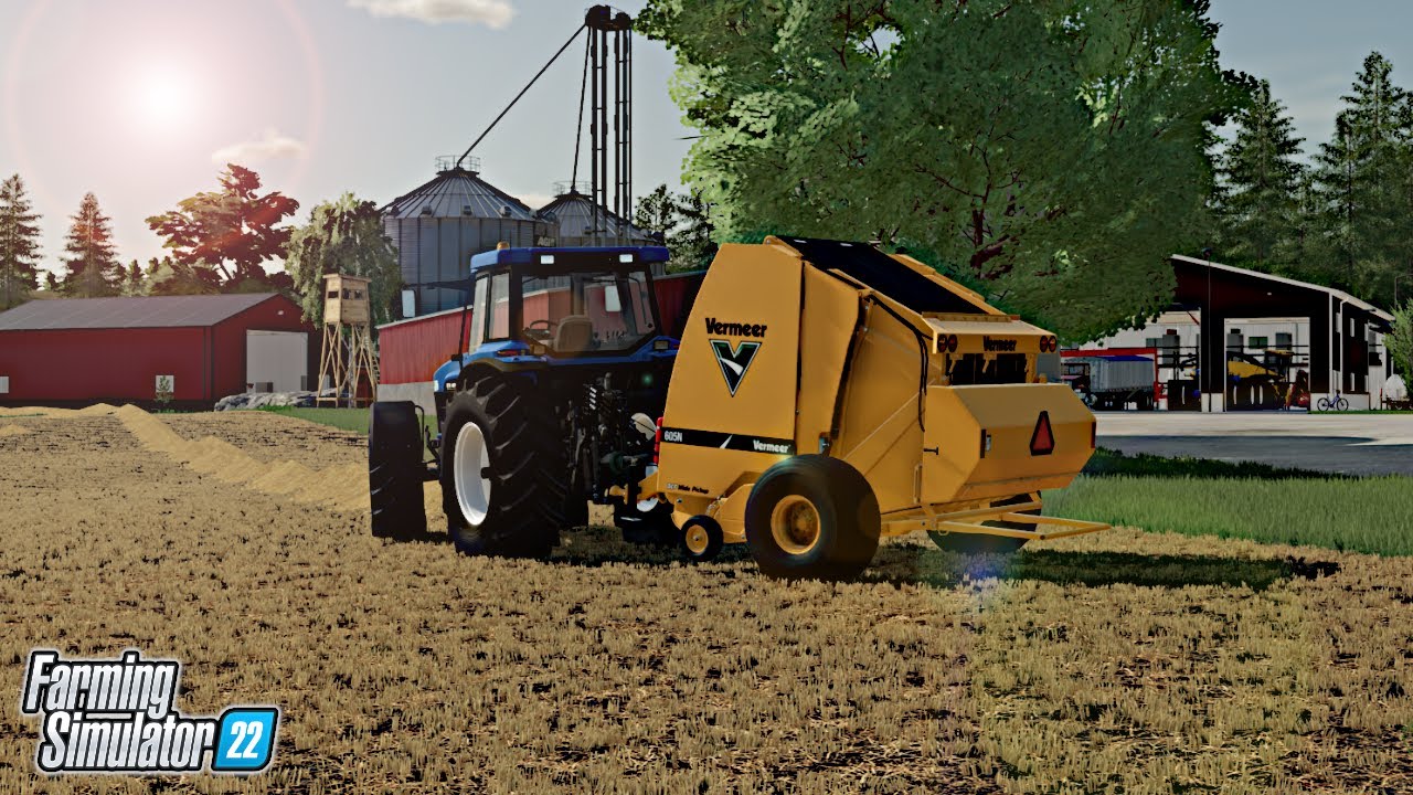 🔴LIVE WONEWOC WISCONSIN! BAILING SEASON! farmingsimulator22 YouTube