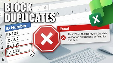 Block Duplicates In Excel Automatically