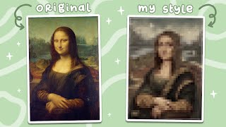 Redrawing the 'Mona Lisa' in my Style! // Classical Art History & Redraw screenshot 2