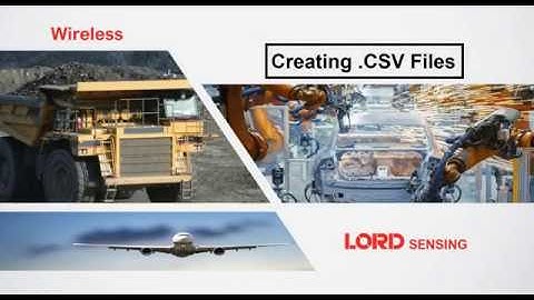 How To:  Creating CSV Files