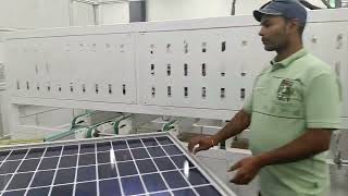 Solar panel Manufacturing Post lamination Process.