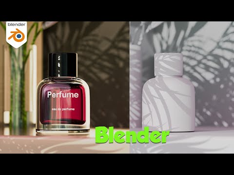 تصميم زجاجة عطر ثري دي على بلندر بالعربي  3