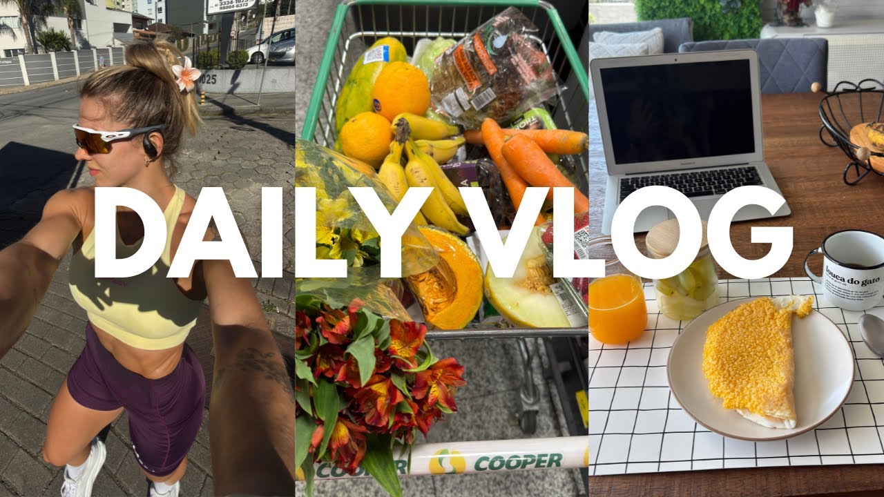 DAILY VLOG - um dia inteiro comigo, mercado, o que eu como, treino, rotina de casa...