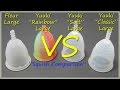 Fleur LG vs Yuuki LG Rainbow, Soft &amp; Classic &quot;Squish&quot; - Menstrual Cups