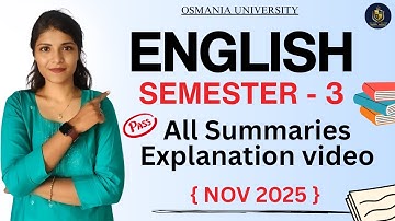 ALLE SAMENVATTINGEN UITLEG || SEM-3 || ENGELS OF DIPLOMA IN TELUGU UITLEG ‎@shivanipallela
