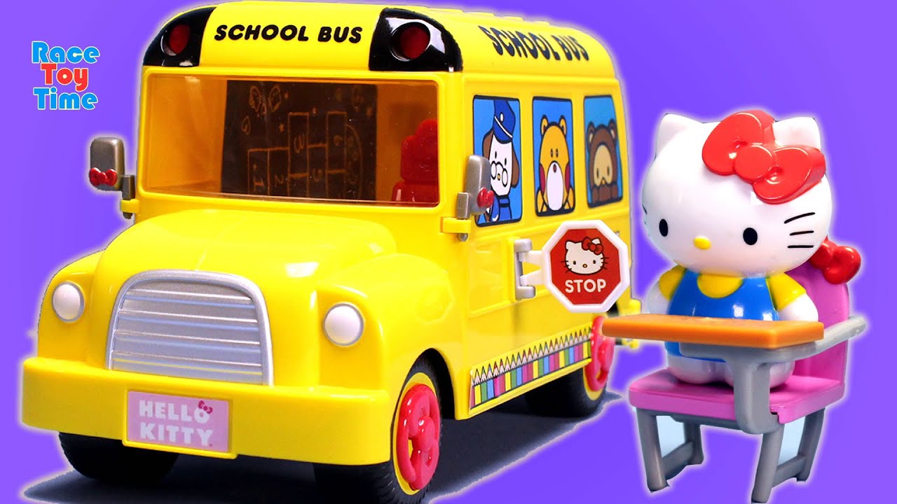  Hello  Kitty  School Bus  Playset Stop Motion YouTube