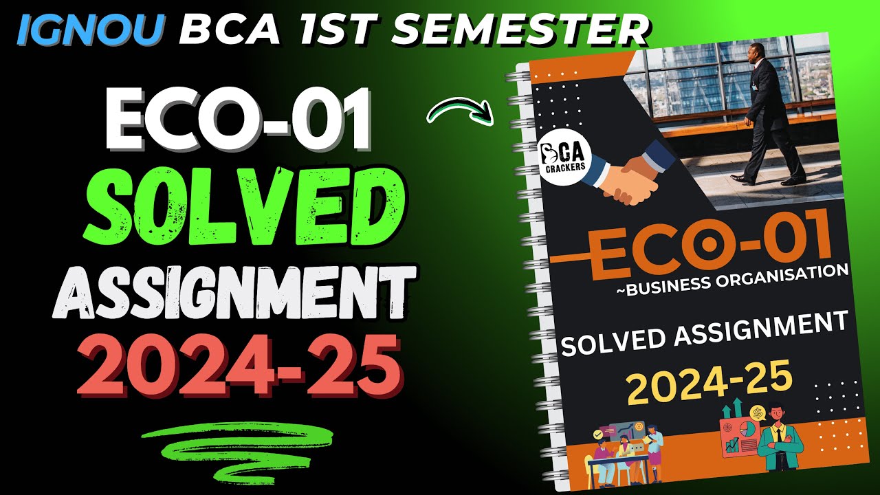 ECO-01 Solved Assignment January 2025 || IGNOU BCA 1st Semester Solved Assignment 2025