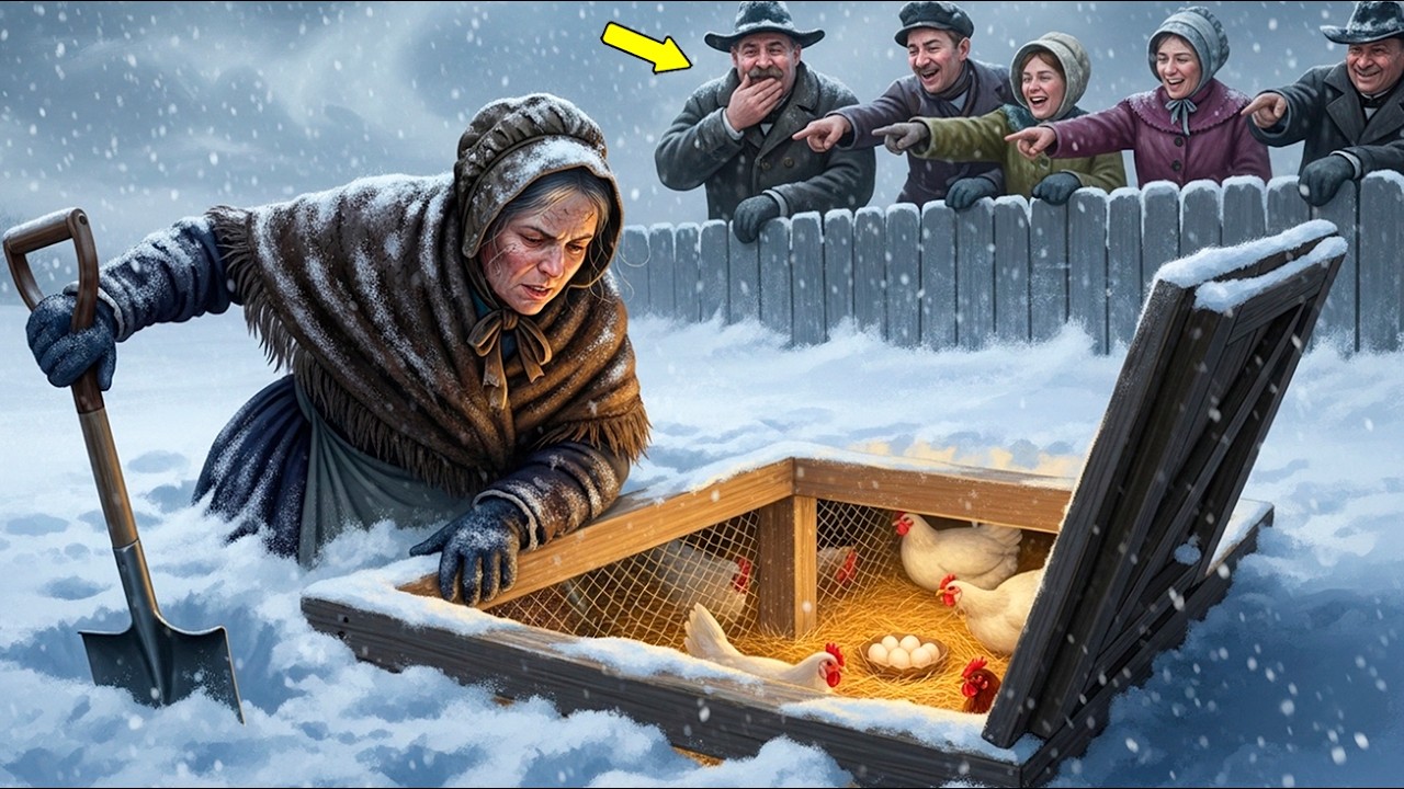 Rieron cuando la Viuda enterró su gallinero… hasta que sus aves pusieron huevos en pleno invierno