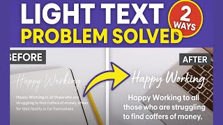 2 Easy Ways to Make Light Text Stand Out on a Light Background in Canva