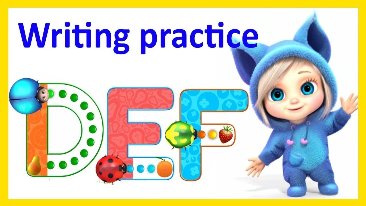 Writing practice DEF Letter Tracing Video English Lessons for Children ...