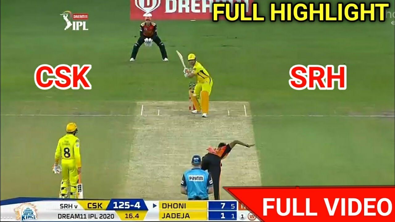 IPL 2020 CSK vs SRH Full Match Highlights | CSK vs SRH 2020 Highlights, IPL 2020 HIGHLIGHTS CSKvsSRH