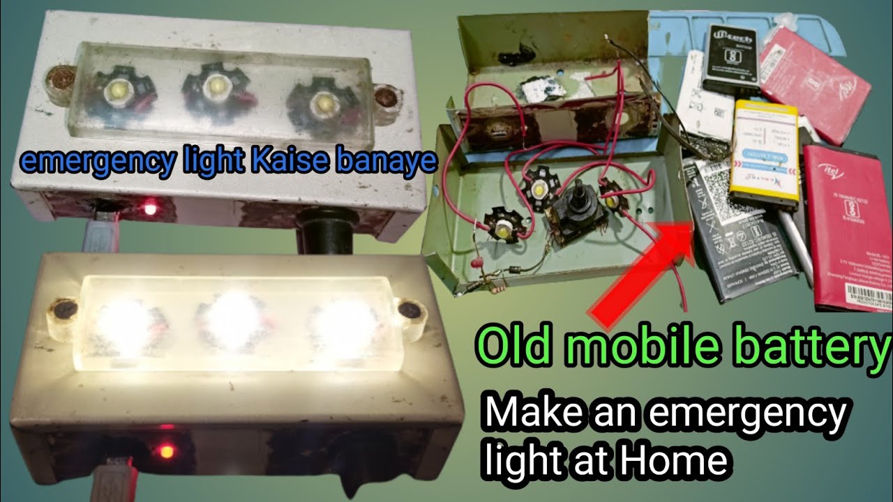 How to make emergency lights Rechargeable emergency light YouTube