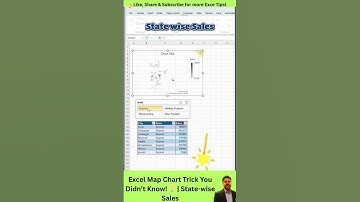 Excel Map Chart Trick You Didn’t Know! 💡 | State-wise Sales #ExcelMapChart #StatewiseSales #shorts
