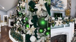 Green Christmas Decor Fire Place Garland Extra big Hobby Lobby Big Lots
